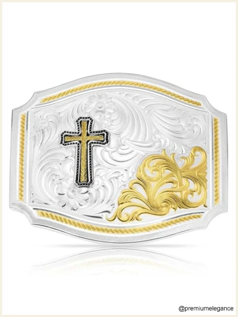 Praying Cowboy Cross Belt Buckle - Western Christian Faith, Made in USA
